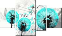 120CM 70 OBRAZ 4 ELEM DMUCHAWCE TURKUSIE ŚCIENNY