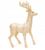 RENIFER BROKATOWY JELONEK 45cm DUŻY ZŁOTY