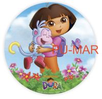 Opłatek na tort Urodziny Dora Dziewczynka Podróż Tekst Gratis