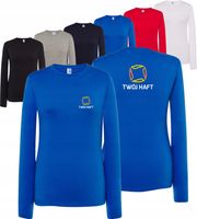 damska KOSZULKA BLUZKA WŁASNY HAFT TWOJE LOGO NAPIS firmowa reklamowa