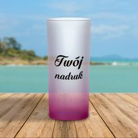 Szklanka 200 ml szroniona z Twoim nadrukiem - Fioletowa