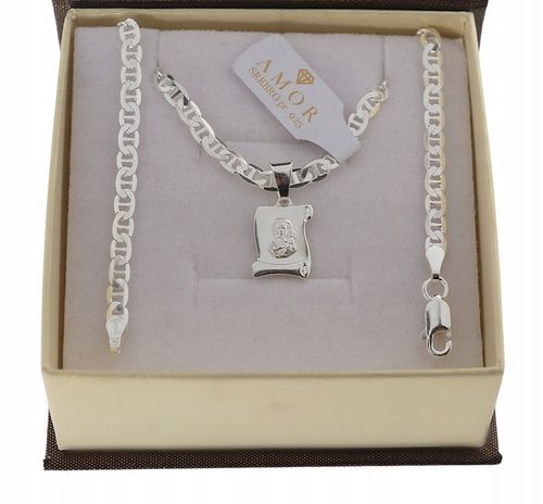 SREBRNY PEŁNY ŁAŃCUSZEK MĘSKI GUCCI Z ZAWIESZKĄ PR. 925 + GRAWER GRATIS na Arena.pl