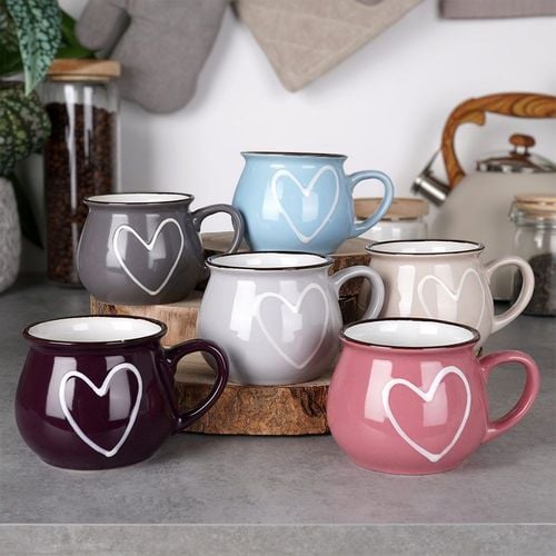 Kubki ceramiczne 320 ml 6 szt. na Arena.pl