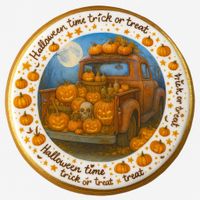 CIASTKO LUKROWANE GHOST NIGHT CAR ROZ.L KOŁO NO.1 HALLOWEEN RĘCZNIE ROBIONE