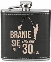 GRAWEROWANA Piersiówka 180 ml personalizowany prezent na urodziny 30