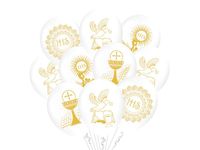 Zestaw balonów na Pierwszą Komunię Świętą, 10 szt. [400821] [balony na hel]