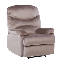 Fotel rozkładany welurowy beżowoszary ESLOV