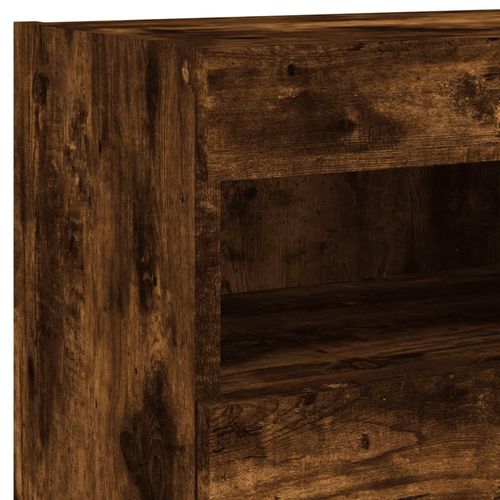 Ścienna szafka TV z LED, przydymiony dąb, 40x30x40 cm na Arena.pl