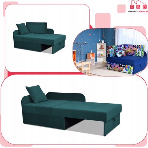 Narożnik dziecięcy Denis rozkładany pojemnik łóżko dla dzieci materac kubuś na Arena.pl