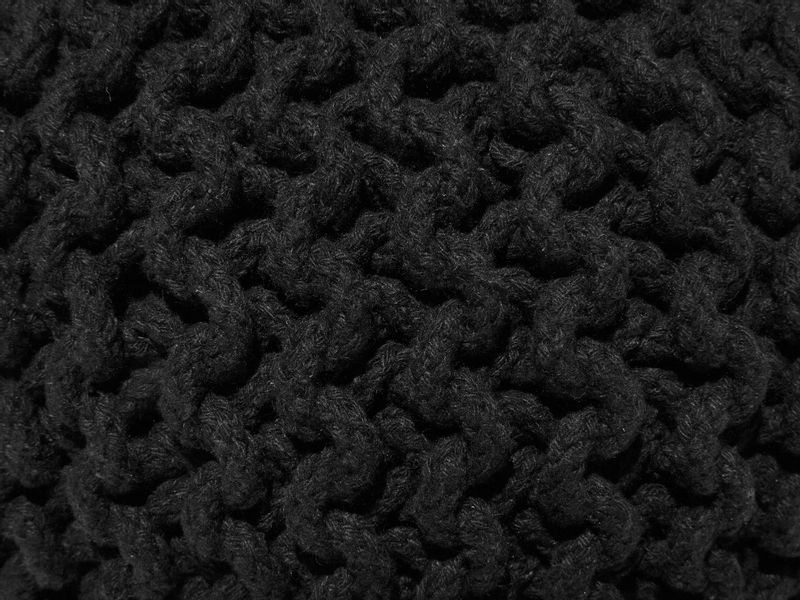 Puf 40 x 25 cm czarny CONRAD zdjęcie 5