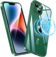 Etui magnetyczne iPhone 14/13 6,1" przezroczyste, MagSafe, zielone