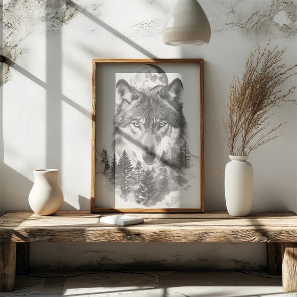Plakat 50x50cm Wilczy Duch Lasu zdjęcie 5