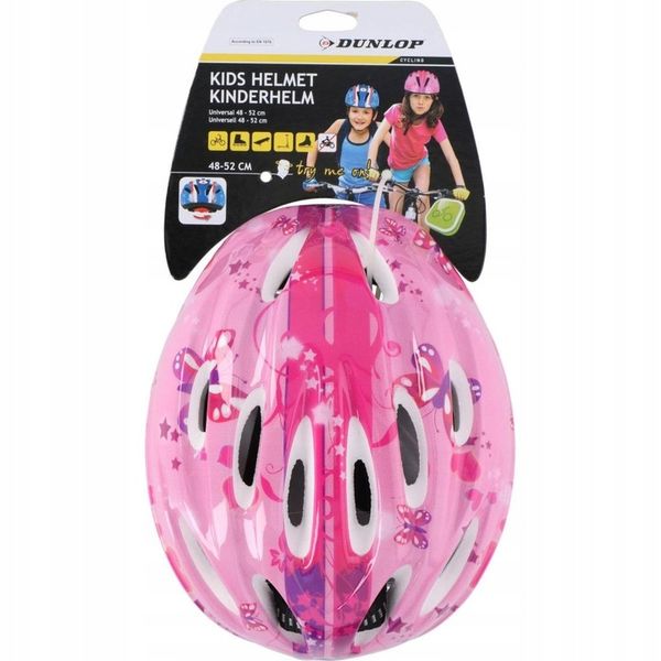 KASK ROWEROWY DZIECIĘCY REGULOWANY DUNLOP R. (48-52CM ) - PINK zdjęcie 5