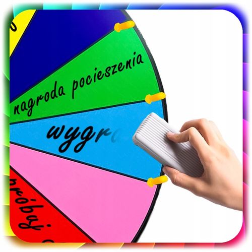 KOŁO FORTUNY ZE STOJAKIEM SUCHOŚCIERALNE 60cm GRA DLA DZIECI ZABAWA +STATYW na Arena.pl