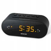 Radiobudzik Sencor SRC 1100 B Radio FM Drzemka Zegar Budzik Czarny