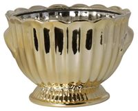 Doniczka ceramiczna złota mała