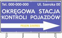 BANER REKLAMOWY 100x50cm projekt w cenie OKRĘGOWA STACJA KONTROLI POJAZDÓW