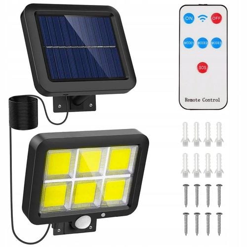 LAMPA SOLARNA Z CZUJNIKIEM RUCHU ZMIERZCHU 120 LED na Arena.pl