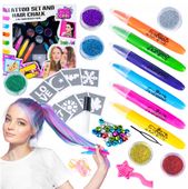 Zestaw Do Tatuaży I Malowania Włosów 2w1 Koraliki