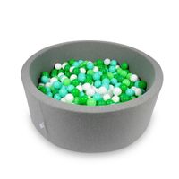 Suchy basen 110x40cm szary z piłeczkami 500szt (białe, seledynowe, miętowe, zielone)