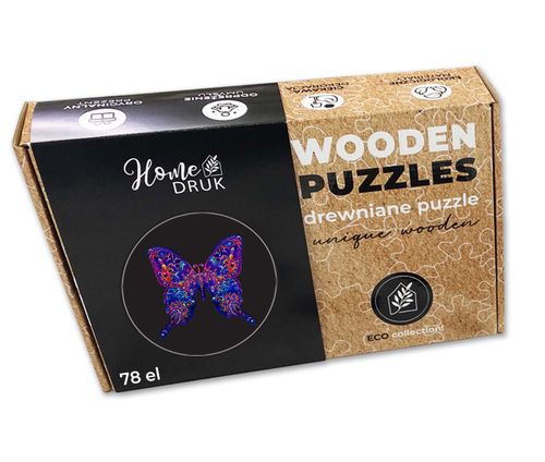 Puzzle Drewniane dla dzieci i dorosłych Motyl Butterfly na Arena.pl