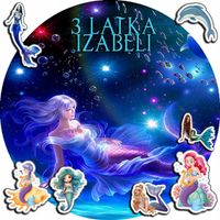 OPŁATEK NA TORT 20CM - SYRENKA SYRENKI + IMIĘ + ! 15CM 18CM