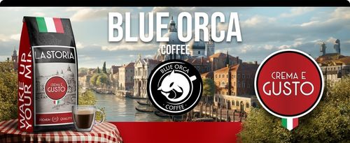Kawa ziarnista 1kg LA STORIA CREMA E GUSTO Świeżo Palona Blue Orca + na Arena.pl