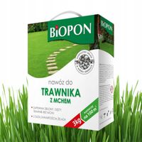 Biopon Nawóz do Trawnika 3kg Zwalcza Mech Zdrowa Murawa Wzrost trawy