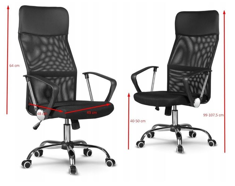 FOTEL OBROTOWY NEMO - CZERŃ zdjęcie 5