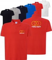 Koszulka polo MĘSKA krótki rękaw TWÓJ HAFT LOGO firmowa reklamowa