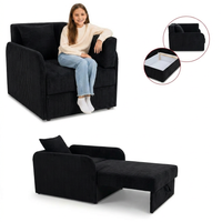 Łóżko dziecięce sofa kanapa czarny welur wygodny Denis 3B Family Meble