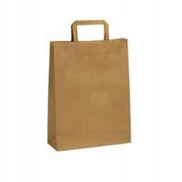 TORBY KRAFT PAPIEROWE 32x14x42 płaski uchwyt 250 sztuk