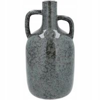 WAZON WYSOKI CERAMICZNY NIEBIESKI BUTELKA NOWOCZESNY NA JEDEN KWIAT 30cm