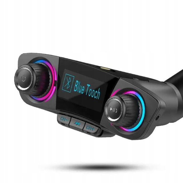 Transmiter FM Samochodowy Bluetooth 5.0 USB micro SD 8w1 AUX Ładowarka zdjęcie 9