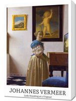 Obraz 50x70cm Design Lady Standing, Vermeer Vintage do Salonu