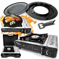 KUCHENKA turystyczna GAZOWA kartusz NIERDZEWNA + GRILL MaxiCamp