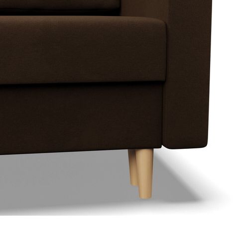 Narożnik w kształcie U, MILO, mikrofaza, 294x140x92 cm, brązowy na Arena.pl