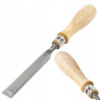 Dłuto ręczne PŁASKIE STOLARSKIE DO DREWNA MOCNE 20 mm z drewna grabowego