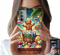 ETUI DO MOTOROLA G31 / G41 - PIERNIK PIERNIKI ŚWIĄTECZNE WZORY +FOLIA