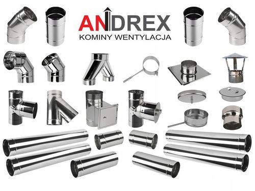 Rura fi 100 kwasoodporna 1m nierdzewna kominowa na Arena.pl