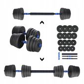 ZESTAW REGULOWANYCH HANTLI + SZTANGA = 30KG