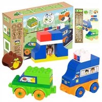 Duże Klocki edukacyjne Pościg Policji samochód Policja Kompatybilne klocki