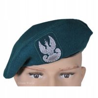 Beret wojskowy WP 418/MON zielony roz.58 haft