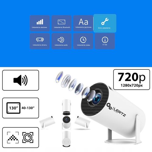 Projektor ANDROID rzutnik 4K WIFI PRZENOŚNY SMART FULL HD HY300 PRO na Arena.pl