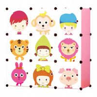 REGAŁ GARDEROBA SZAFA MODUŁOWA DLA DZIECI RÓŻOWA