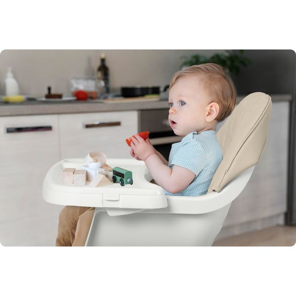 Krzesełko do karmienia Nukido Lilo beżowe zdjęcie 15