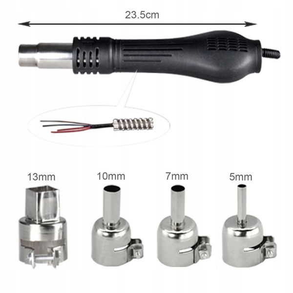 858D-II STACJA LUTOWNICZA LUTOWNICA HOT AIR 4 DYSZE KALIBRACJA TEMPERATURY zdjęcie 5