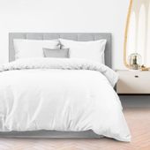 Pościel Bawełniana 180X200 Satyna Kolor Biały