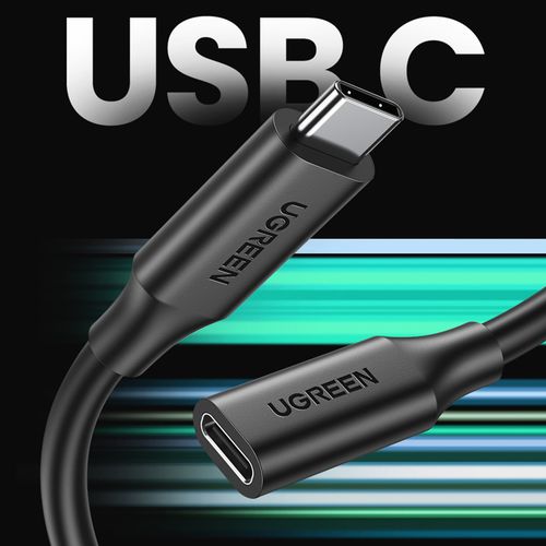 Przedłużacz kabla przewodu USB-C 100W 10Gb/s 1m czarny na Arena.pl