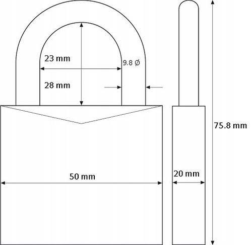 ABUS KŁÓDKA Z OSŁONIĘTYM JARZMEM 4 KLUCZE 838CS/50 na Arena.pl